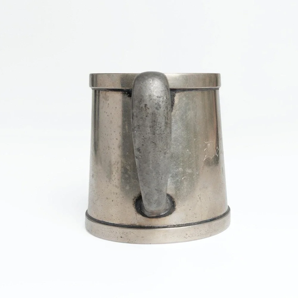 Vintage 1920s DeLuxe Cafe Silver Metal Art Deco Restaurant Sugar Bowl Asheville